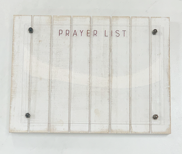 Acrylic Prayer List Plaque
