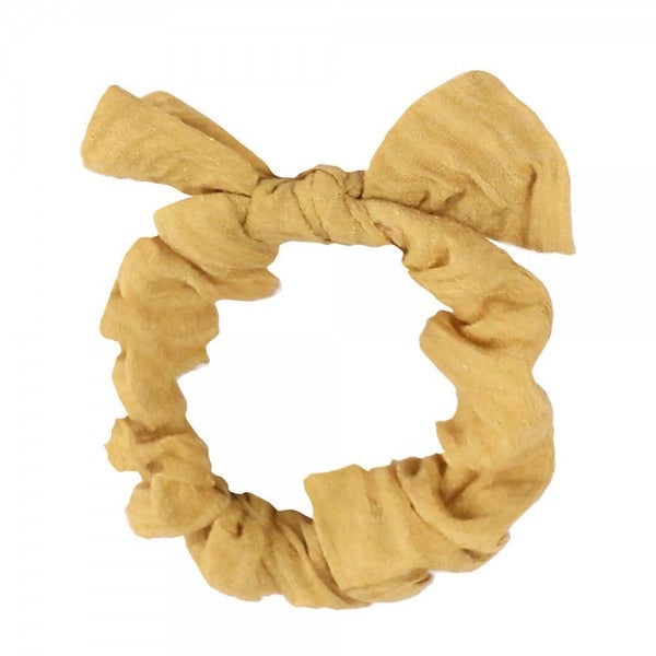 Wrinkled Knotted Bow Scrunchy - The Sock Dudes