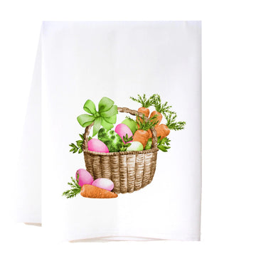 Easter Basket Tea Towel
