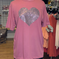Glitter Heart T-Shirt - The Sock Dudes